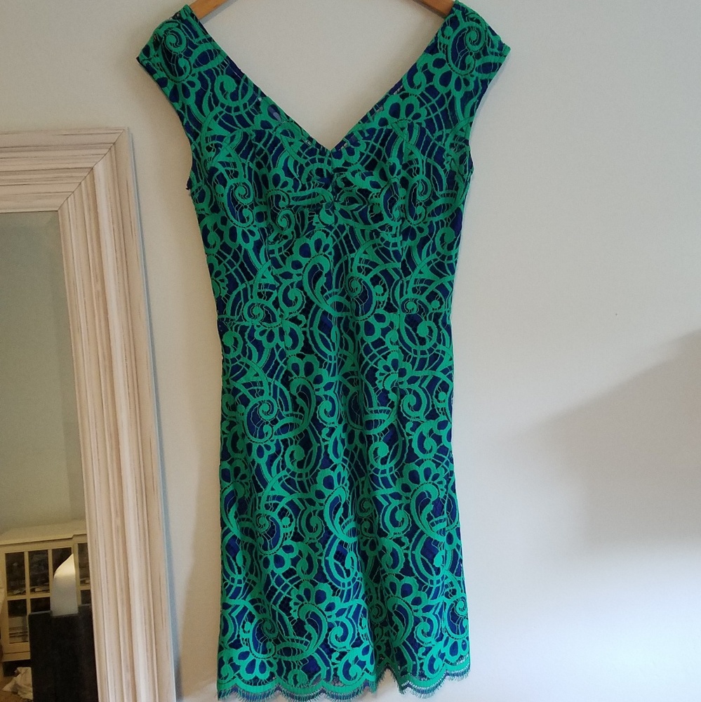 Lilly Pulitzer Rosaline lace dress Bomber Blue 6